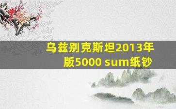 乌兹别克斯坦2013年版5000 sum纸钞